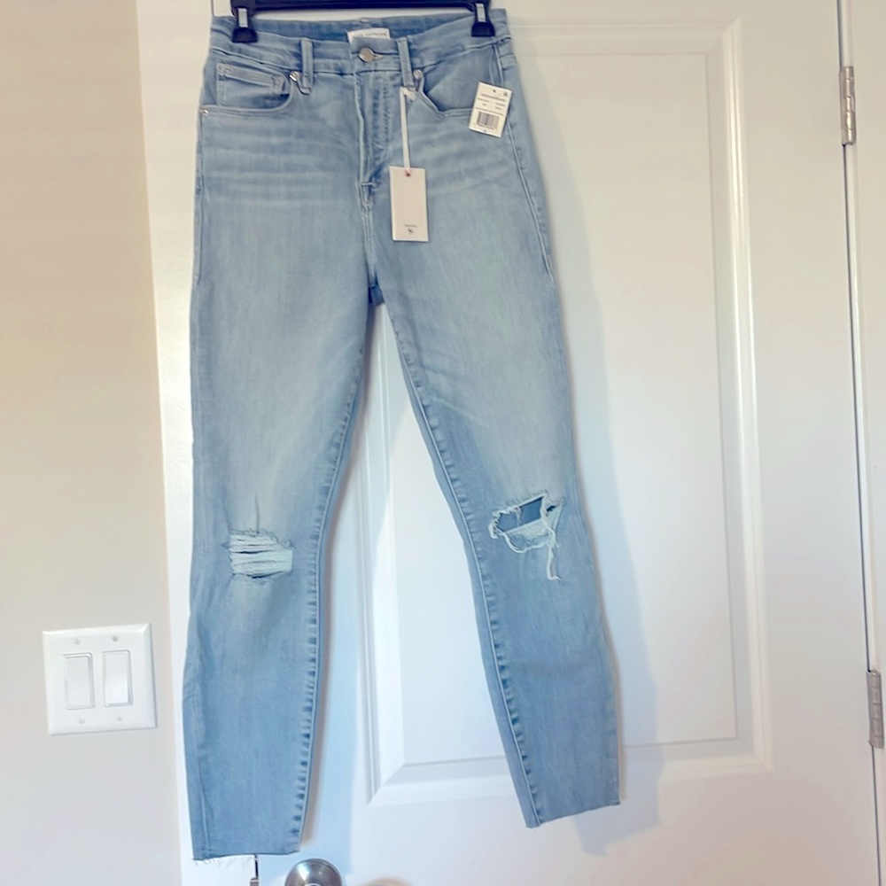 Good American Good Waist Frayed Skinny Jean